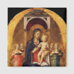 AIMANT VIERGE AVEC L'ENFANT ET LES ANGES<br><div class="desc">Chef d'oeuvre médiéval en retard d'Italien de Beato Angelico,  retable de Pérouse - Italie.</div>