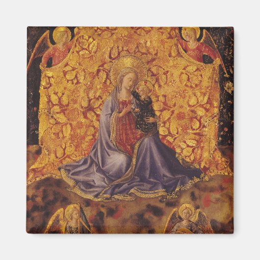 Aimant Vierge de l'Humilité avec Christ Enfant et Anges (Devant)