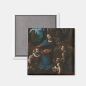 Aimant Vierge des Rochers"Vierge Marie, bébé Jésus, Jean (Recto/Verso)