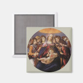 Aimant Vierge et enfant aux anges par Sandro Botticelli (Recto/Verso)