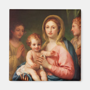 Aimant Vierge et enfant avec deux anges, 1770-73