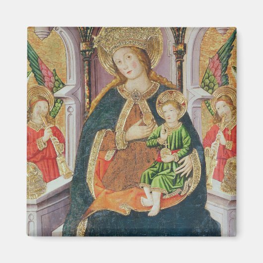 Aimant Vierge et enfant avec musiciens anges (Devant)