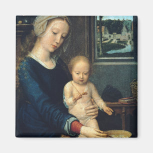 Aimant Vierge et enfant avec soupe au lait - Gerard David