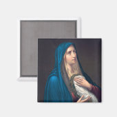Aimant Vierge Marie pleurant, E. Steinmann (Recto/Verso)