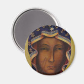 Aimant Vierge noire polonaise de Czestochowa (Recto/Verso)