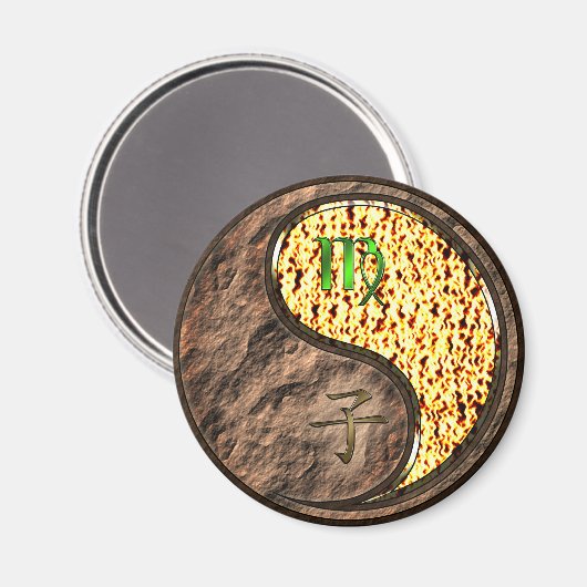 Aimant Vierge & Rat de feu (Recto/Verso)