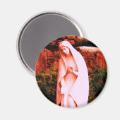 Aimant Vierge rouge modifiée Marie (Recto/Verso)