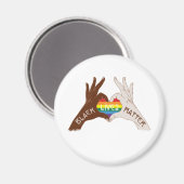 Aimant VIES NOIRES IMPORTANTES _ BLM Rainbow (Recto/Verso)