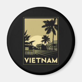 Aimant vietnam asie du sud-est art déco voyage rétro