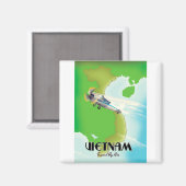 Aimant Vietnam par avion vacances impression. (Recto/Verso)