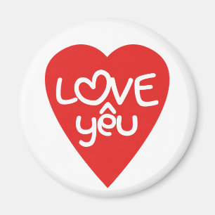 Aimant Vietnamien Valentine ♥ Love Yêu ♥ Asian Wordplay