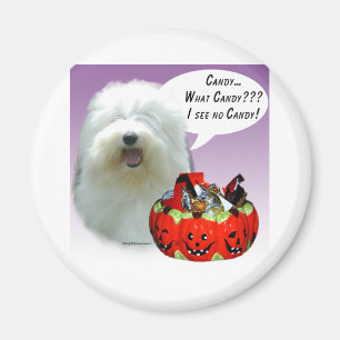 Aimant Vieux anglais Cheepdog Halloween Candy