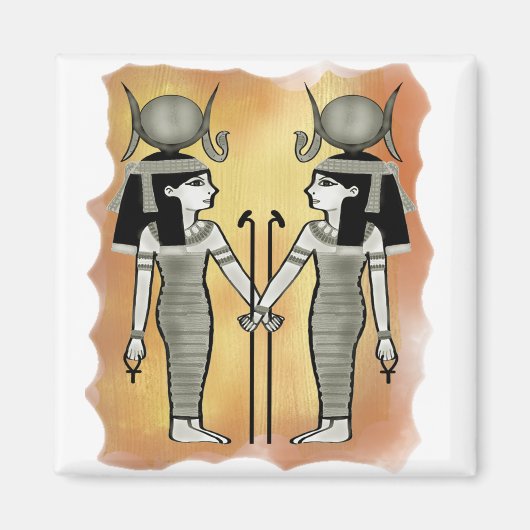 Aimant Vieux art Hathor déesse de l'amour dieu égyptien (Devant)