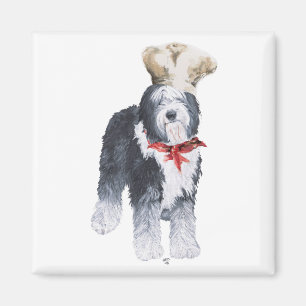 Aimant Vieux chien de berger anglais Chef d'amour