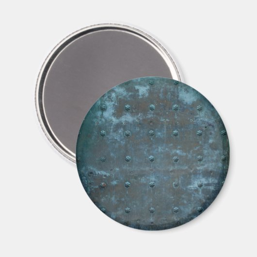 Aimant Vieux Cuivre Espagnol Porte en Métal Tarni (Recto/Verso)