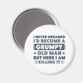 Aimant Vieux grincheux (Recto/Verso)