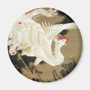 Aimant Vieux pin et Phénix blanc par Ito Jakuchu