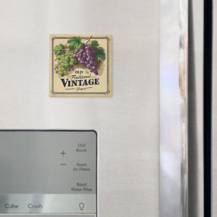Aimant Vieux Raisins Vintages de mode, Vin pourpre et noi