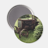 Aimant Vieux tracteur rouillé (Recto/Verso)