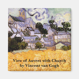 Aimant View of Auvers with Church by Vincent van Gogh