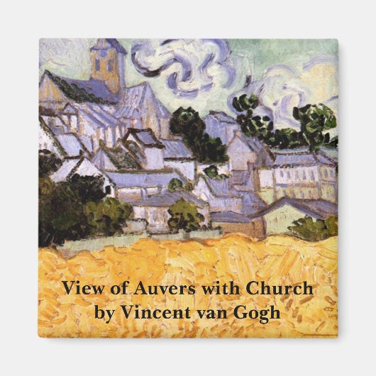 Aimant View of Auvers with Church by Vincent van Gogh (Devant)