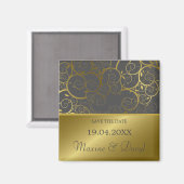 Aimant Vigne Ornementale Dorée Spirale Enregistrer L'Aima (Recto/Verso)