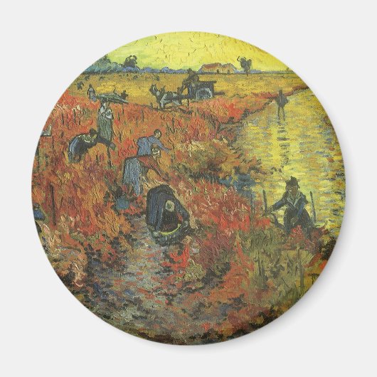 Aimant Vigne rouge de Vincent van Gogh (Devant)