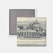 Aimant Vignoble de Haie Row, Fresno (Recto/Verso)