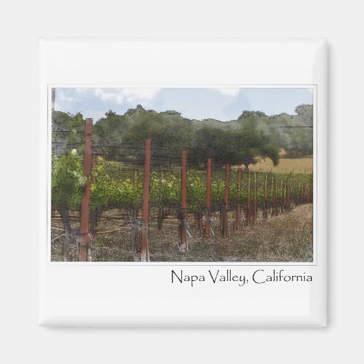 Aimant Vignoble de Napa Valley en Californie (Devant)