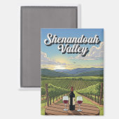 Aimant Vignoble en Virginie Shenandoah Valley Carte posta (Recto/Verso)