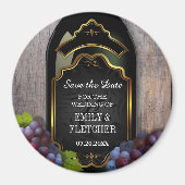 Aimant Vignoble rustique Enregistrer la date Mariage (Devant)