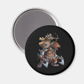 Aimant Viking Archer Riding War Bear (Recto/Verso)