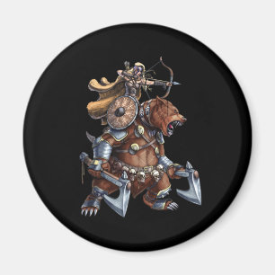 Aimant Viking Archer Riding War Bear