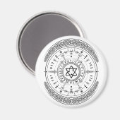 Aimant Viking Pagan Asatru Runic Compass, Runes Vegvisir (Recto/Verso)