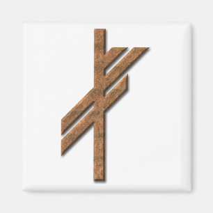 Aimant Viking rune - luck - rust