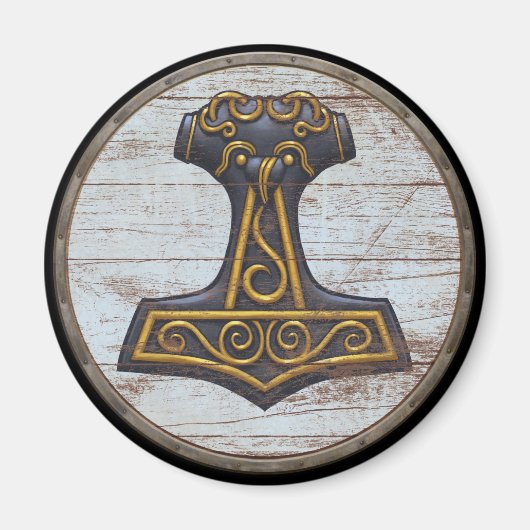 Aimant Viking Shield - Mjolnir (Devant)