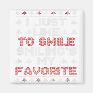 Aimant Vilain Noël J'Aime Smile Smiling est Mon F