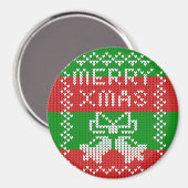 Aimant Vilain pull motif sonnettes Joyeux fils Xmas (Recto/Verso)