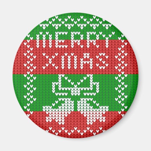 Aimant Vilain pull motif sonnettes Joyeux fils Xmas (Devant)