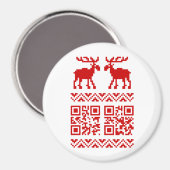Aimant Vilain Sweater QR Code Bonne année! (Recto/Verso)