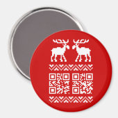 Aimant Vilain Sweater QR Code Bonne année! (Recto/Verso)