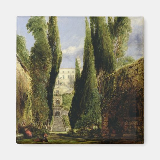 Aimant Villa D'Este, Tivoli (huile sur toile) (Devant)