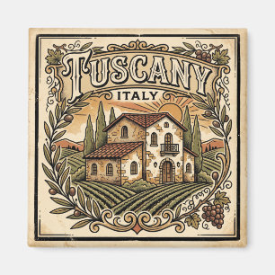 Aimant Villa italienne Toscane vintage Italie