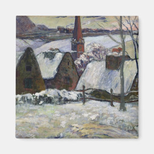 Aimant Village breton sous la neige, 1894