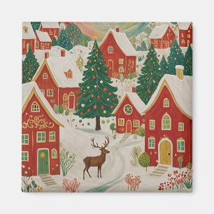 Aimant Village de Noël