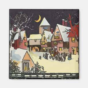 Aimant Village de Noël, ajouter du texte