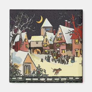Aimant Village de Noël, ajouter du texte