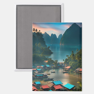 Aimant Village de pêcheurs indonésien