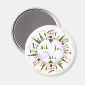 Aimant Village d'hiver (Recto/Verso)