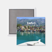 Aimant ville côtière de Turquie (Recto/Verso)